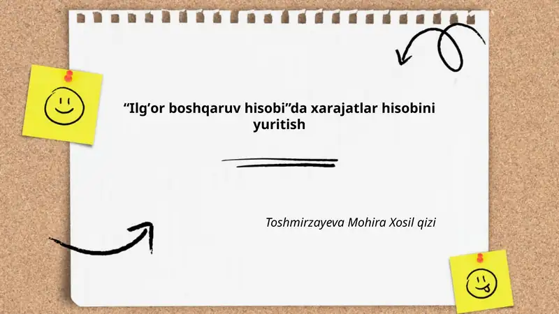 Ilg’or boshqaruv hisobi hayaotlar hisobini yuritish 1