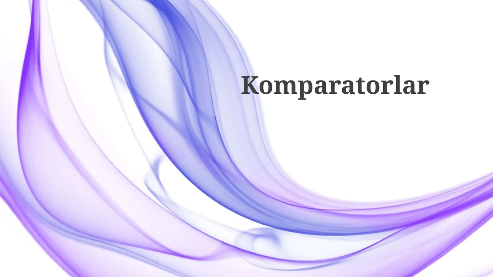 Komparatorlar 1