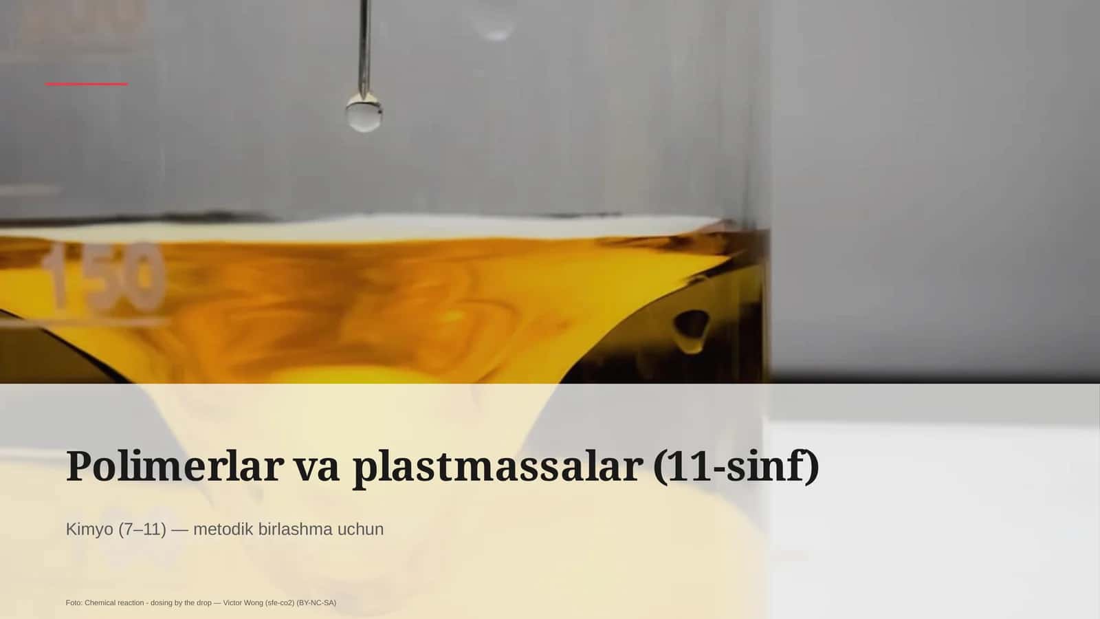 Polimerlar va plastmassalar (11-sinf) 1