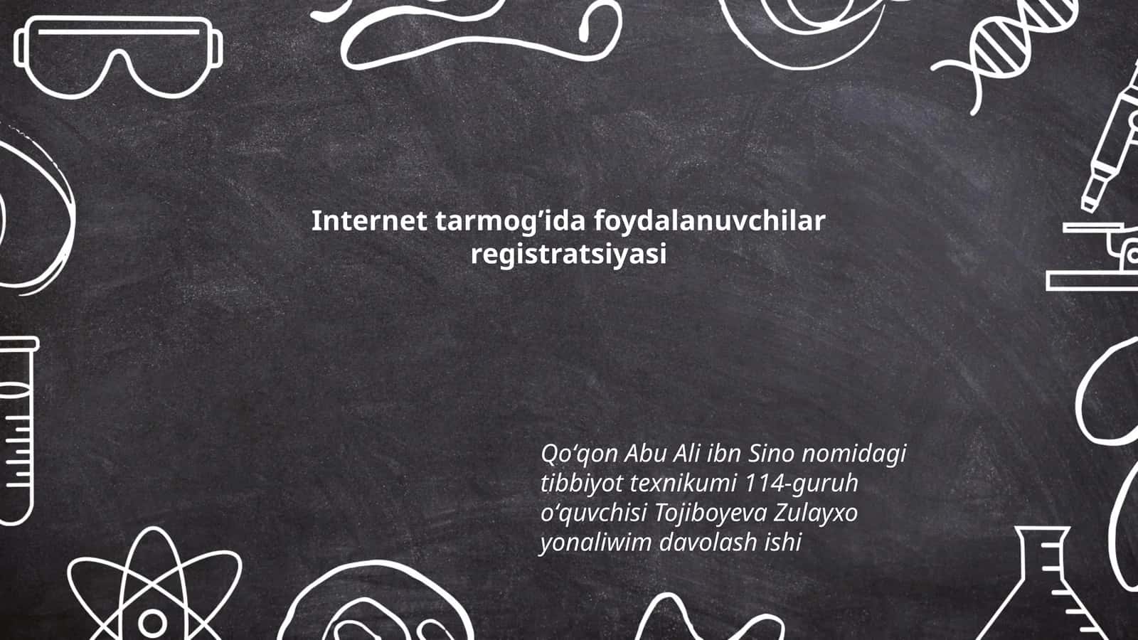 Internet tarmogʼida foydalanuvchilar registratsiyasi 1