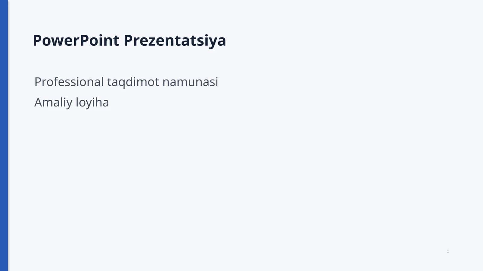 PowerPoint prezentatsiya tayyorlash 1