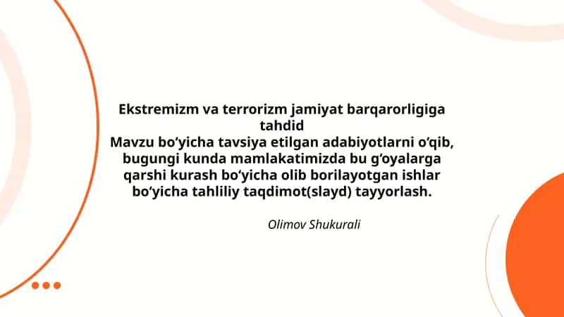 Ekstremizm va terrorizm jamiyat barqarorligiga tahdid 1