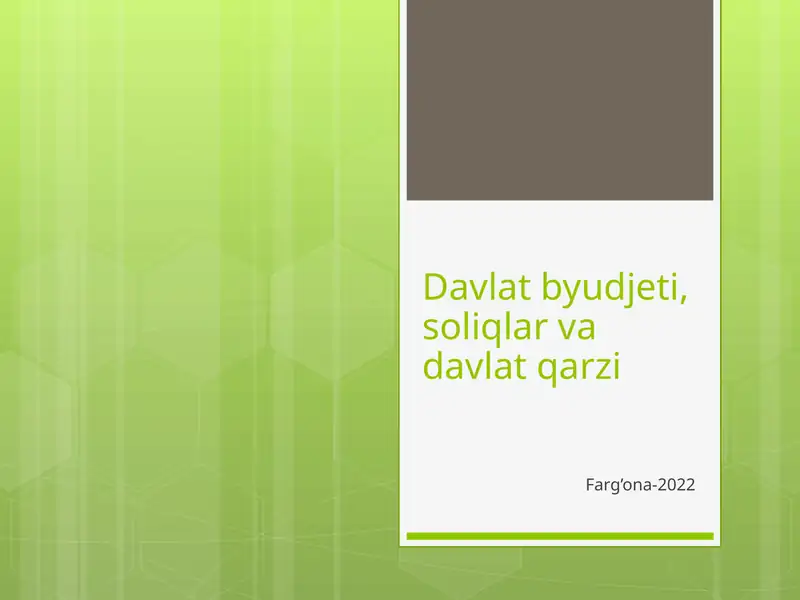 O'zbekiston davlat byudjeti 1