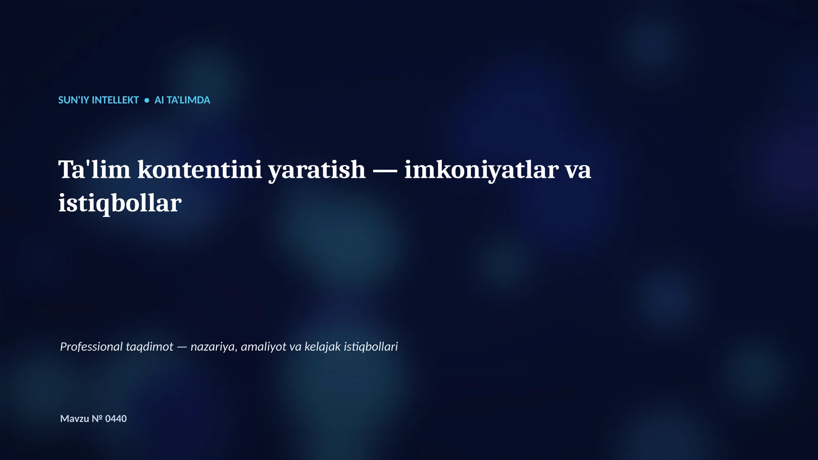 Ta'limda AI 1