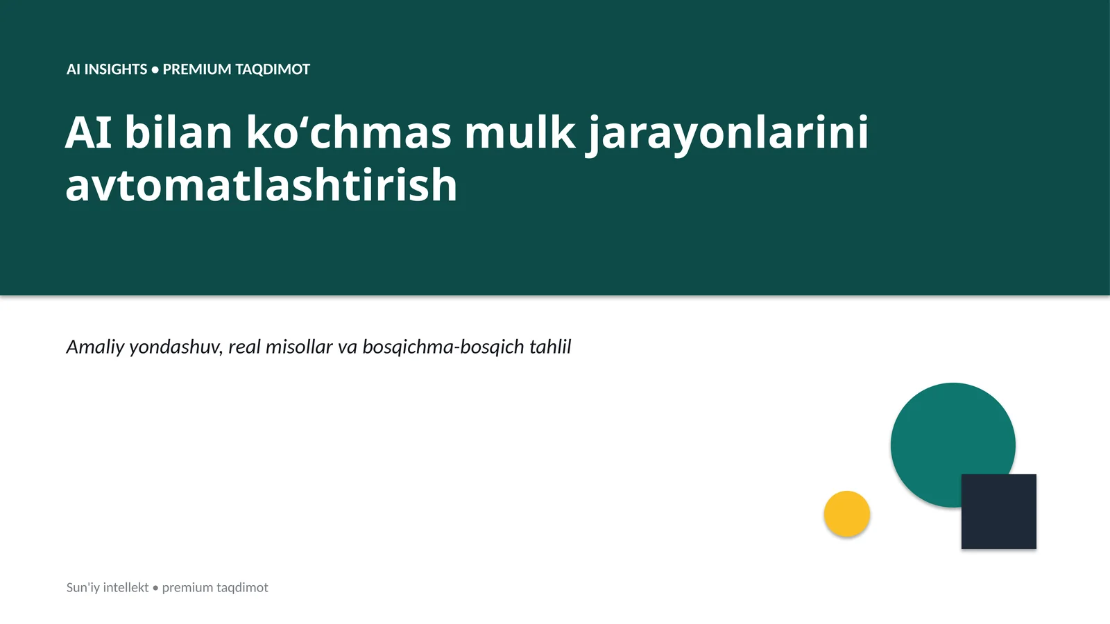 AI INSIGHTS • PREMIUM TAQDIMOT 1