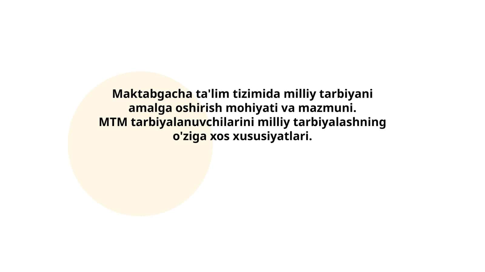 Maktabgacha ta'lim tizimida milliy tarbiyani amalga oshirish mohiyati va mazmuni 1