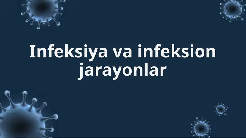 Infeksiya va infeksion jarayonlar 1