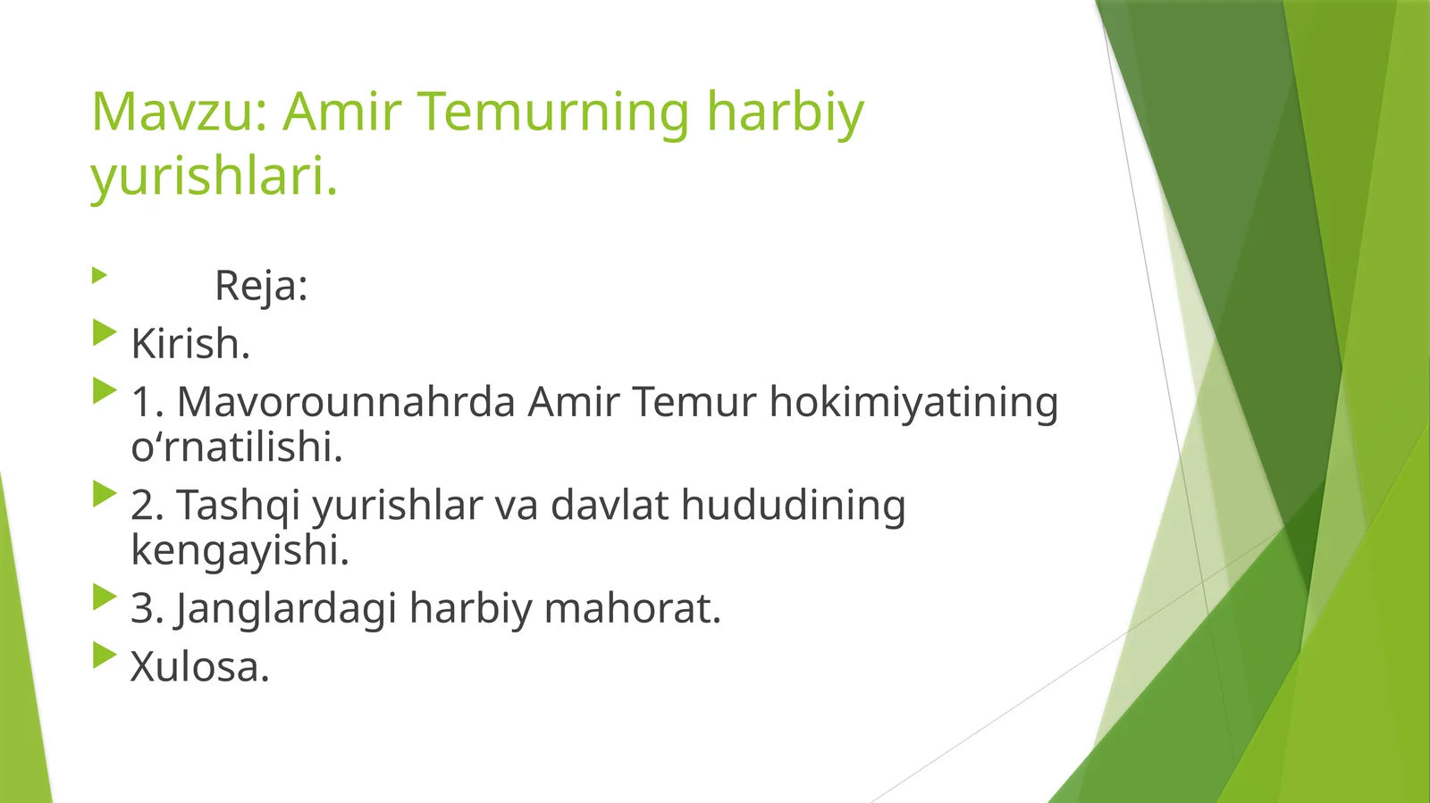 Amir Temurning harbiy yurishlari 1