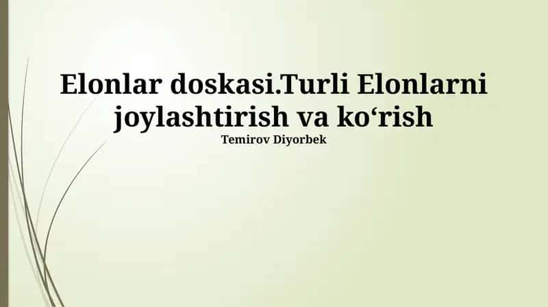 Elonlar doskasi 1