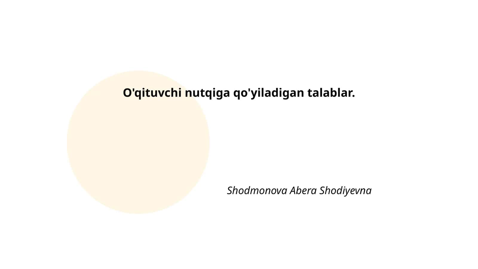 O'qituvchi nutqiga qo'yiladigan talablar 1