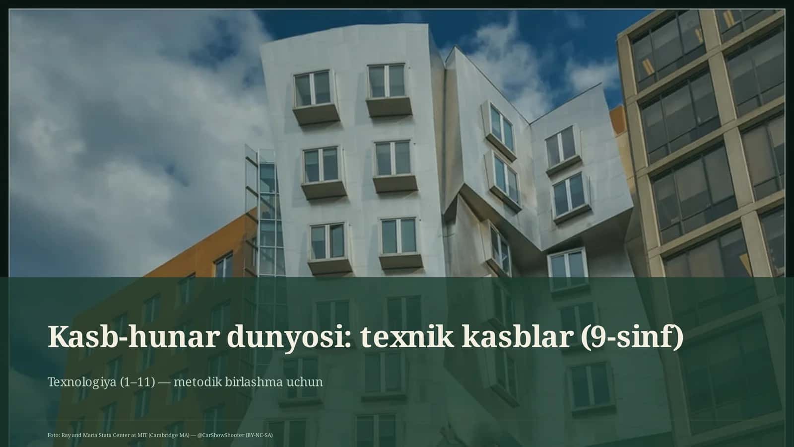 Kasb-hunar dunyosi: texnik kasblar (9-sinf) 1