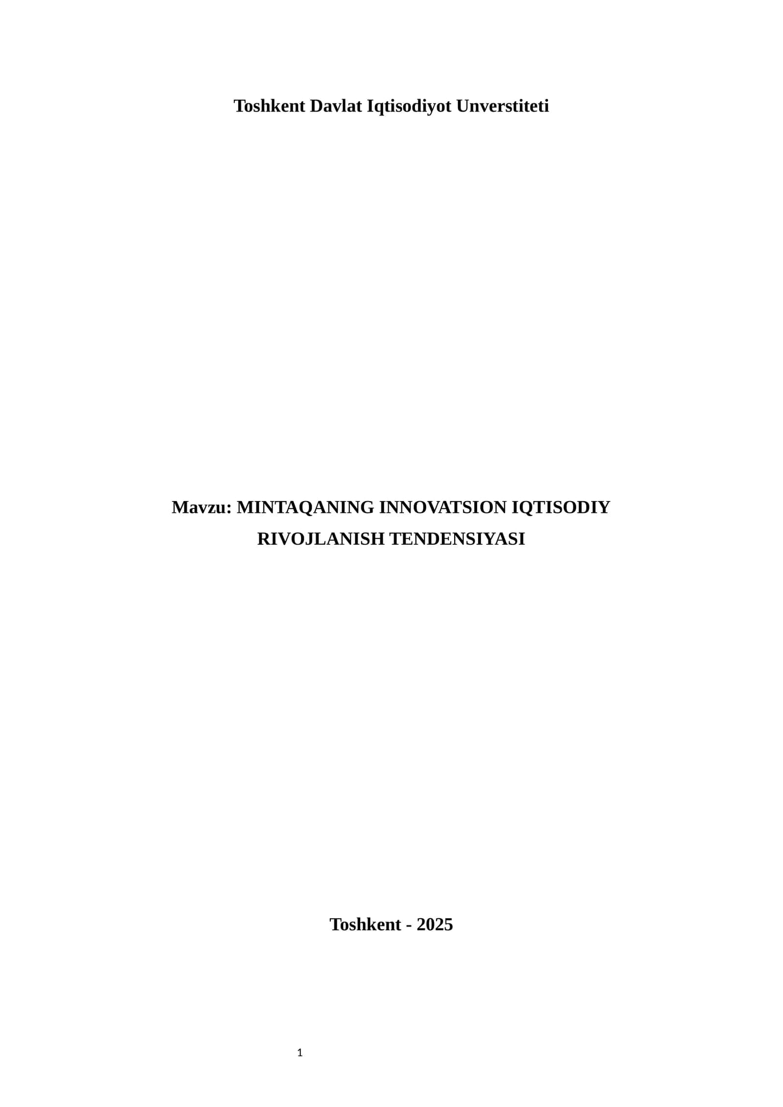 MINTAQANING INNOVATSION IQTISODIY RIVOJLANISH TENDENSIYASI 1