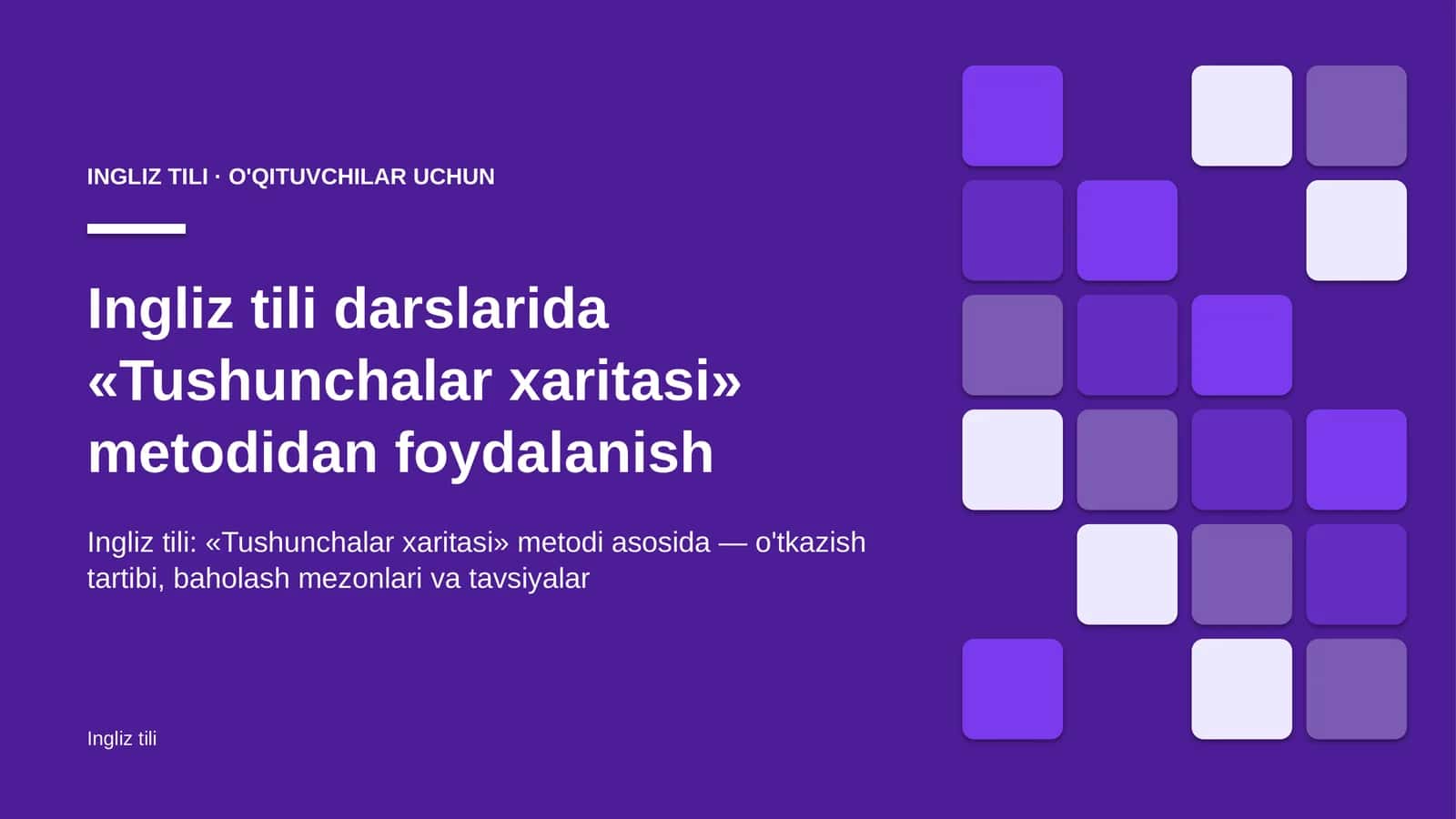 ingliz tili darslarida tushunchalar xaritasi metodidan foydalanish 4807 1