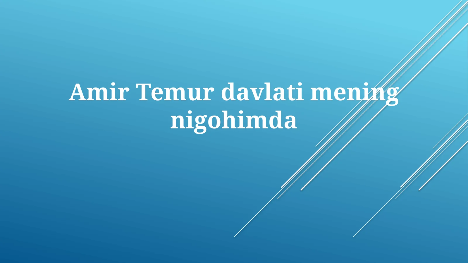 Amir Temur davlati 1
