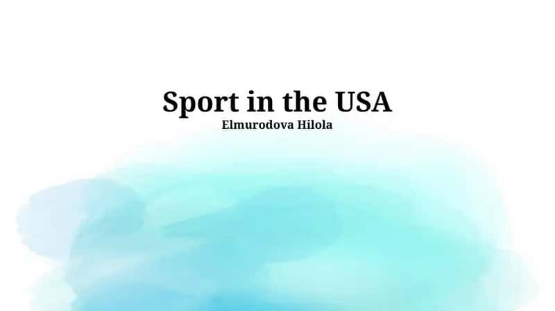 Sport in the USA 1