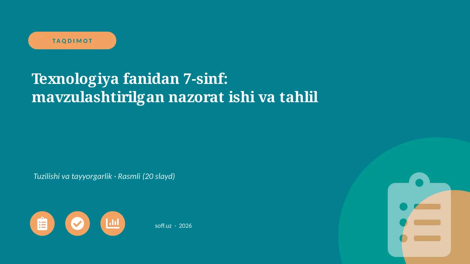 7-sinf: mavzulashtirilgan nazorat ishi va tahlil 1