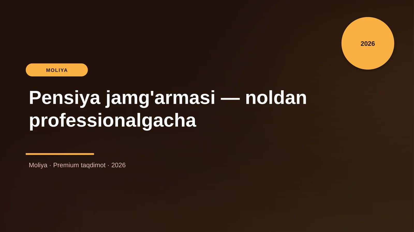 Pensiya jamg'armasi — noldan professionalgacha 1