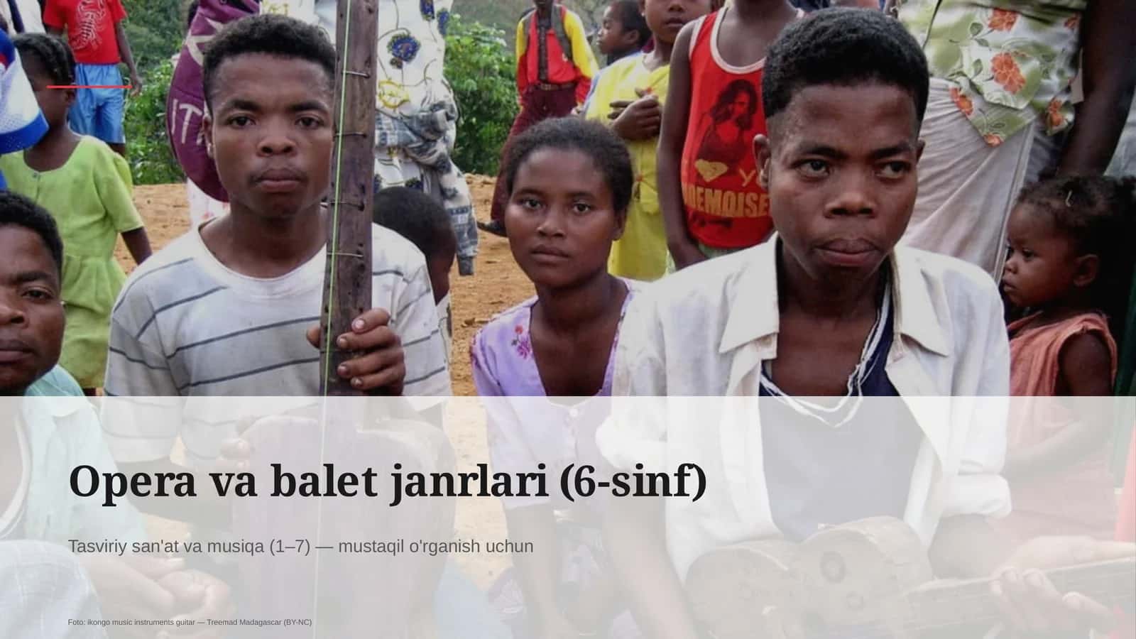 Opera va balet janrlari (6-sinf) 1