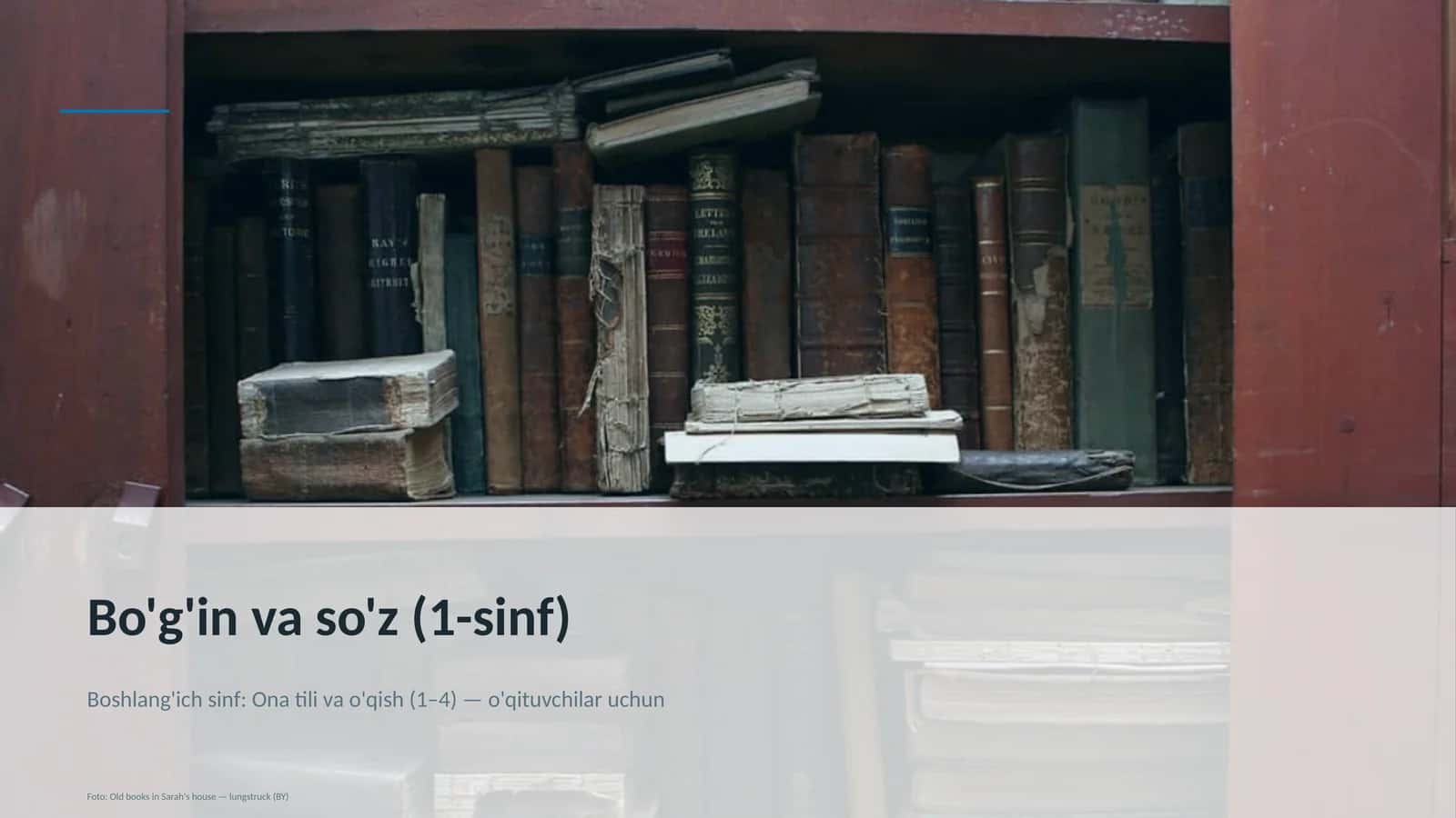 Bo'g'in va so'z (1-sinf) 1