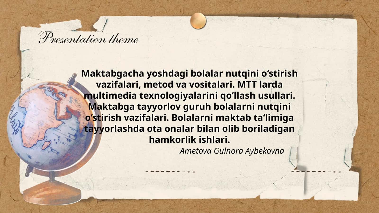 Maktabgacha yoshdagi bolalar nutqini o‘stirish vazifalari, metod va vositalari 1