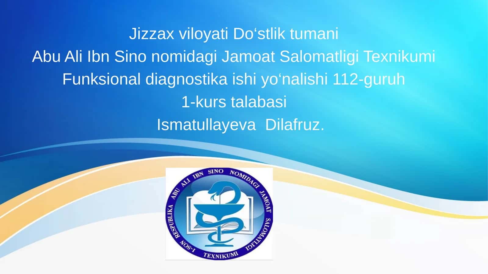 Abu Ali Ibn Sino nomidagi Jamoat Salomatligi Texnikumi 1