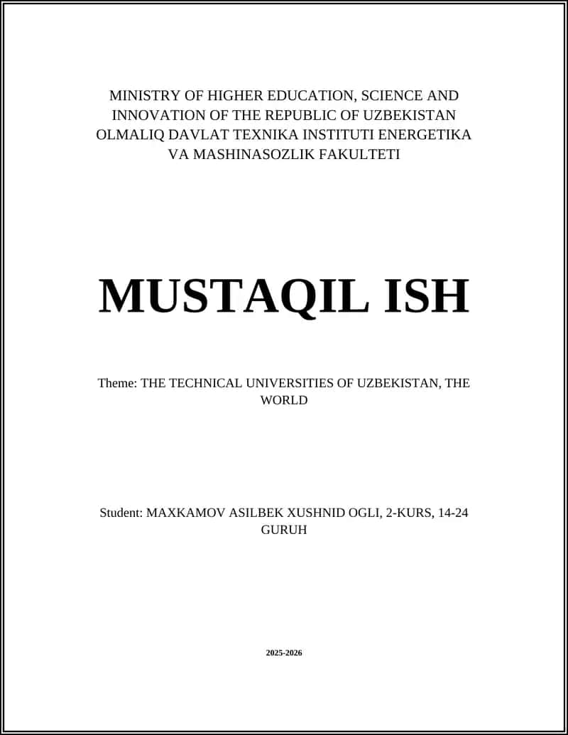 Evolution of Technical Universities 1