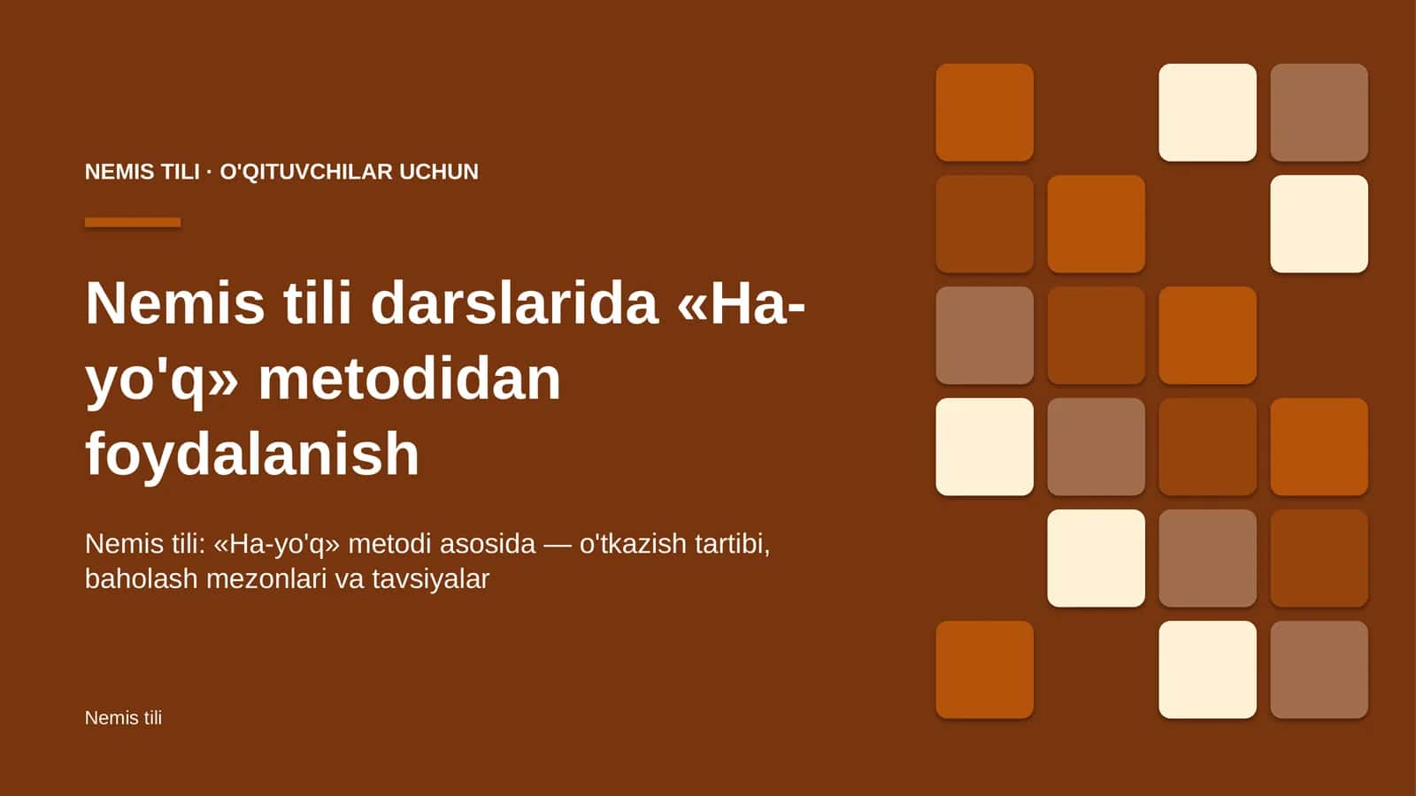 nemis tili darslarida ha yo'q metodidan foydalanish 4101 1