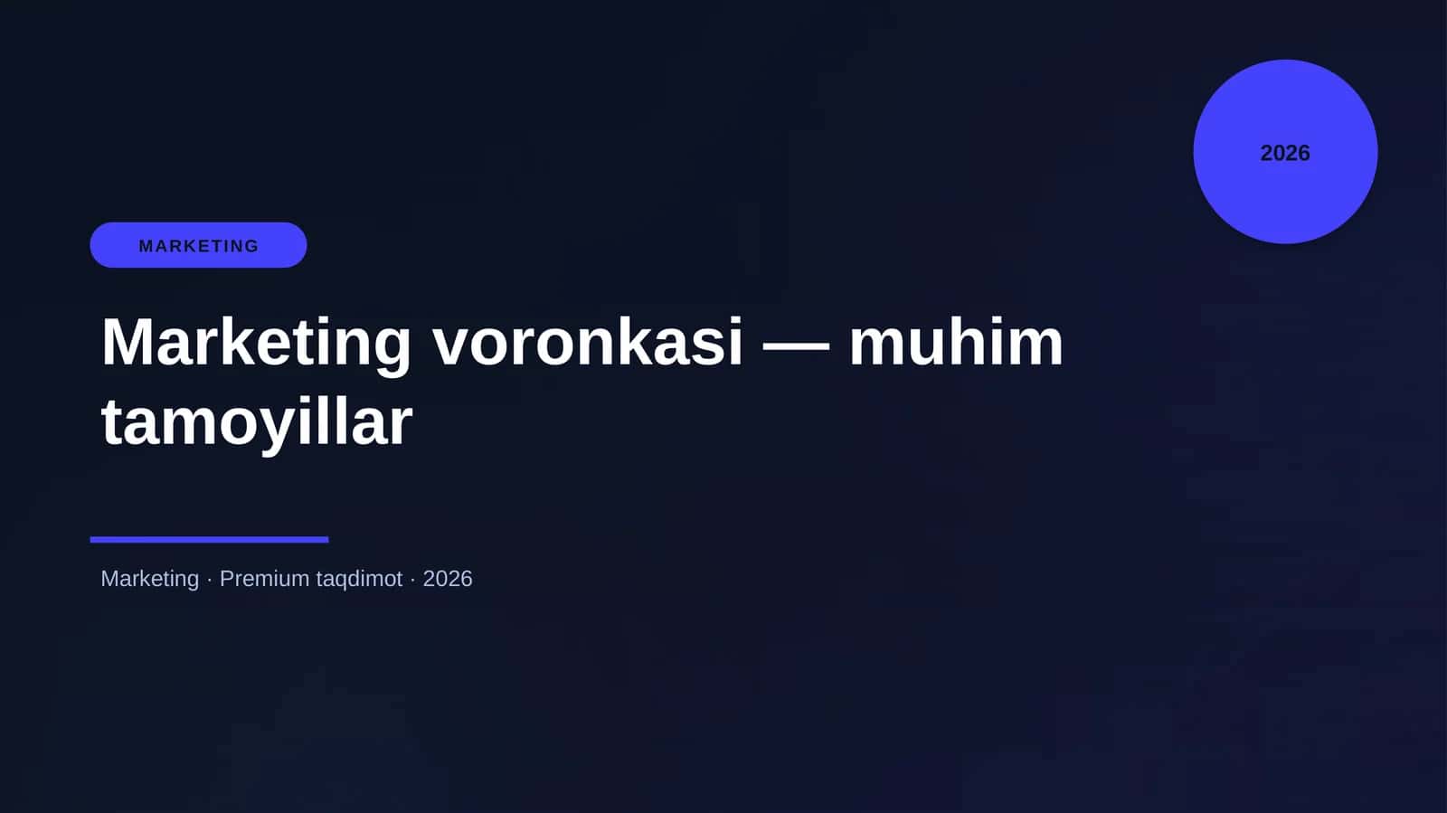 Marketing voronkasi — muhim tamoyillar 1