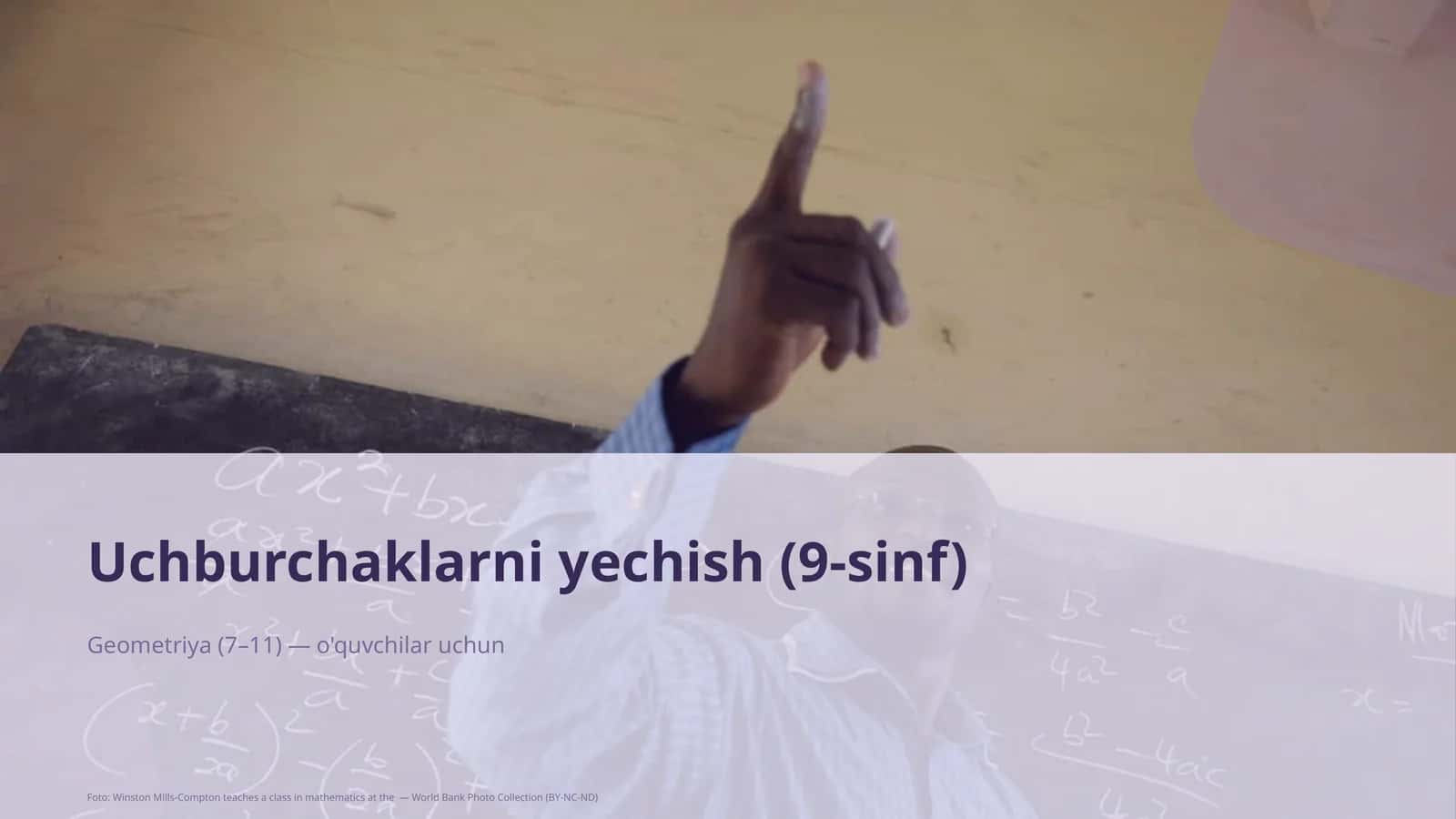 Uchburchaklarni yechish (9-sinf) 1
