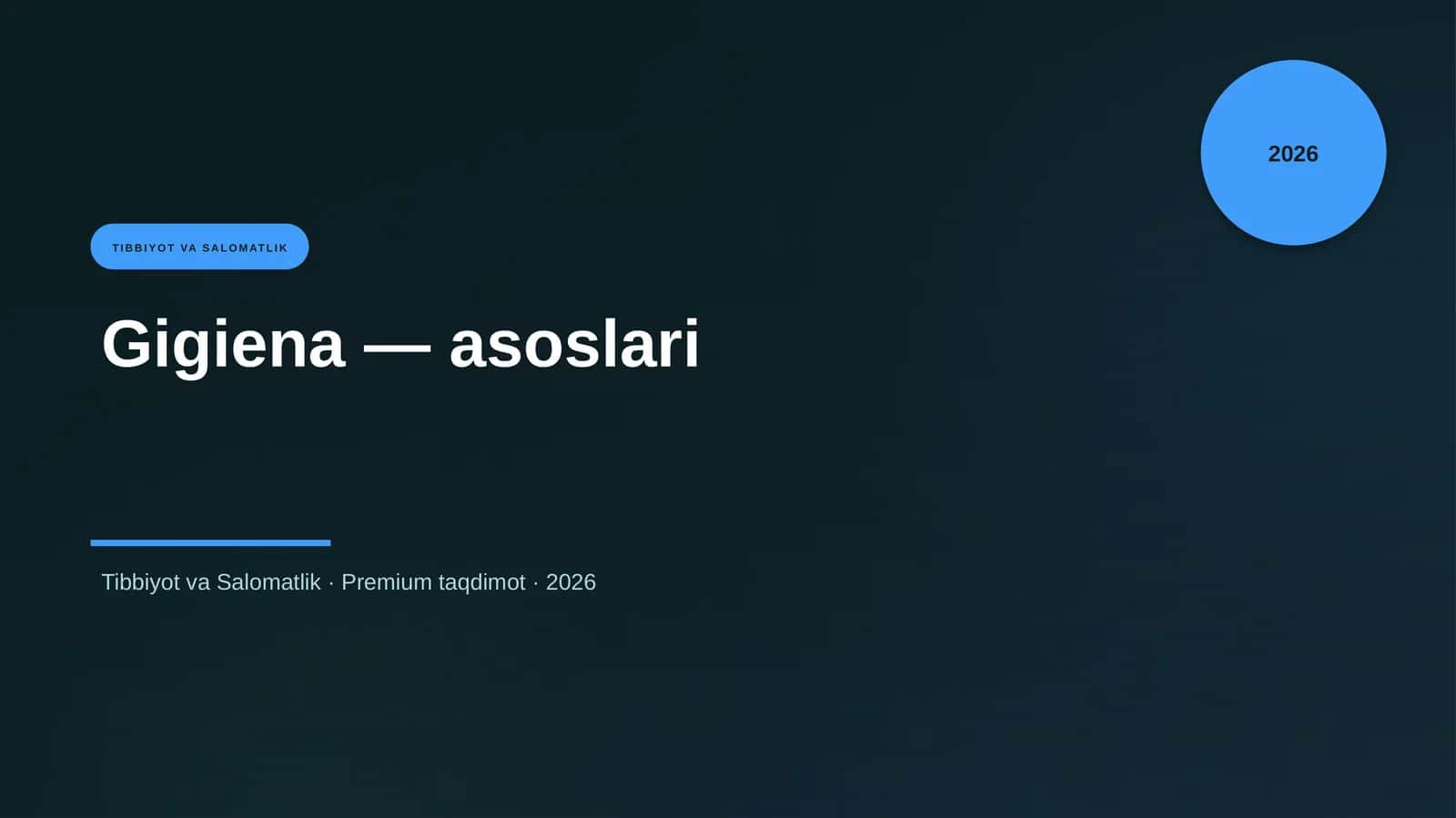 Gigiena — asoslari 1