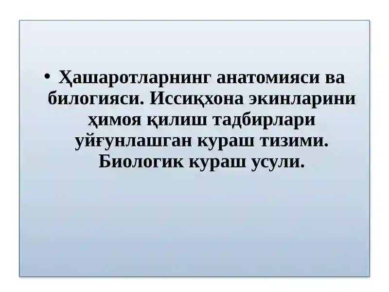 Ҳашаротларнинг овқат ҳазм қилиш тизими