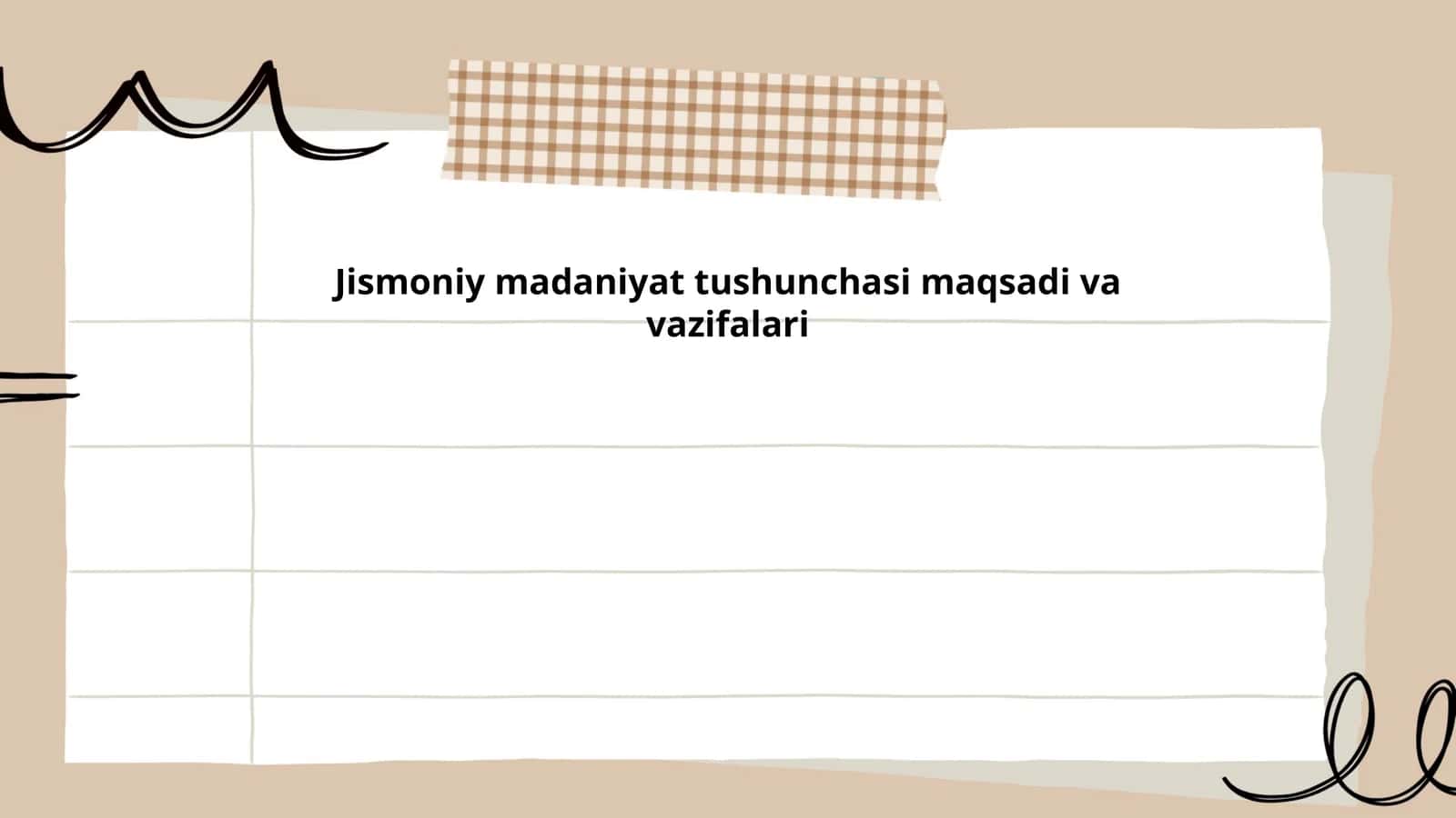 Jismoniy madaniyat tushunchasi maqsadi va vazifalari 1