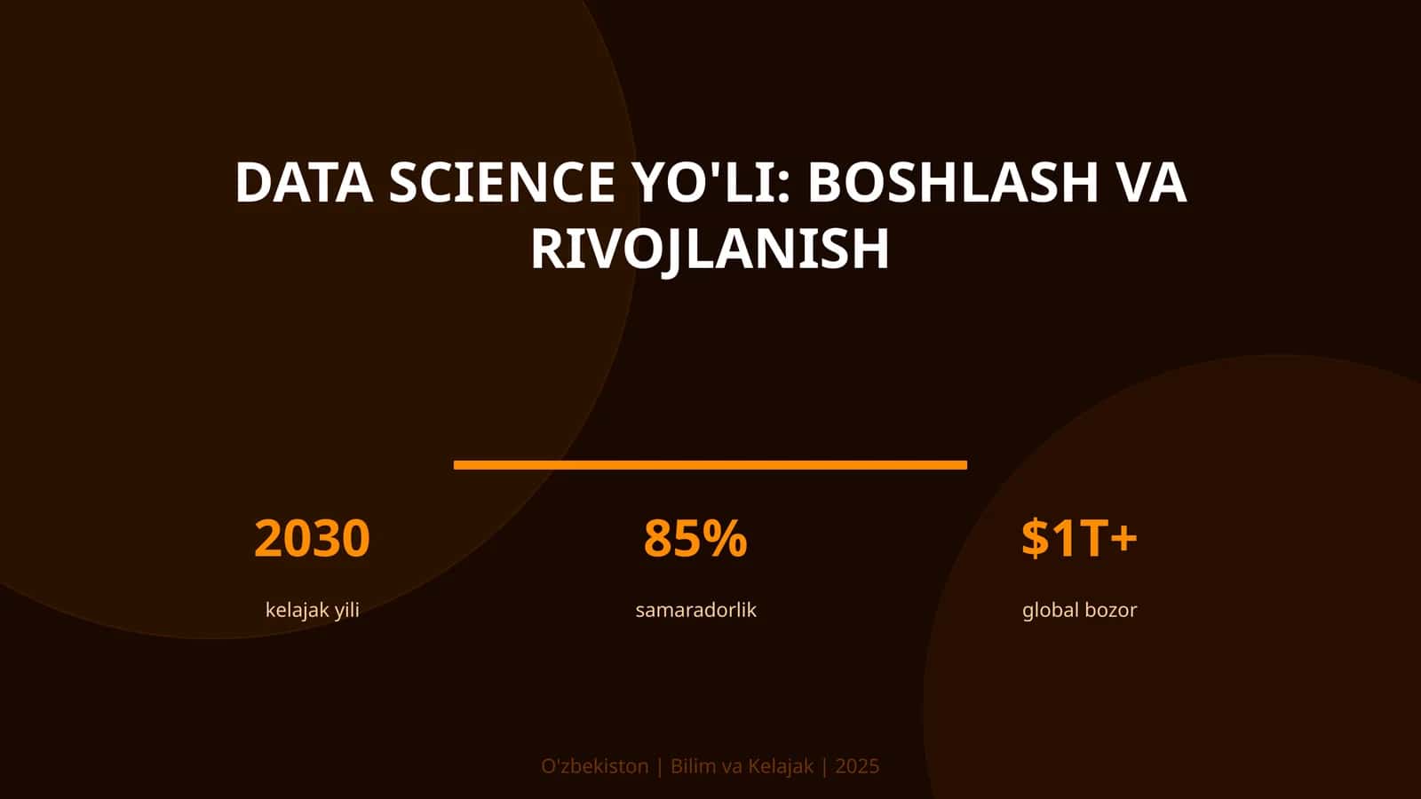 Data Science yo'li: boshlash va rivojlanish 1