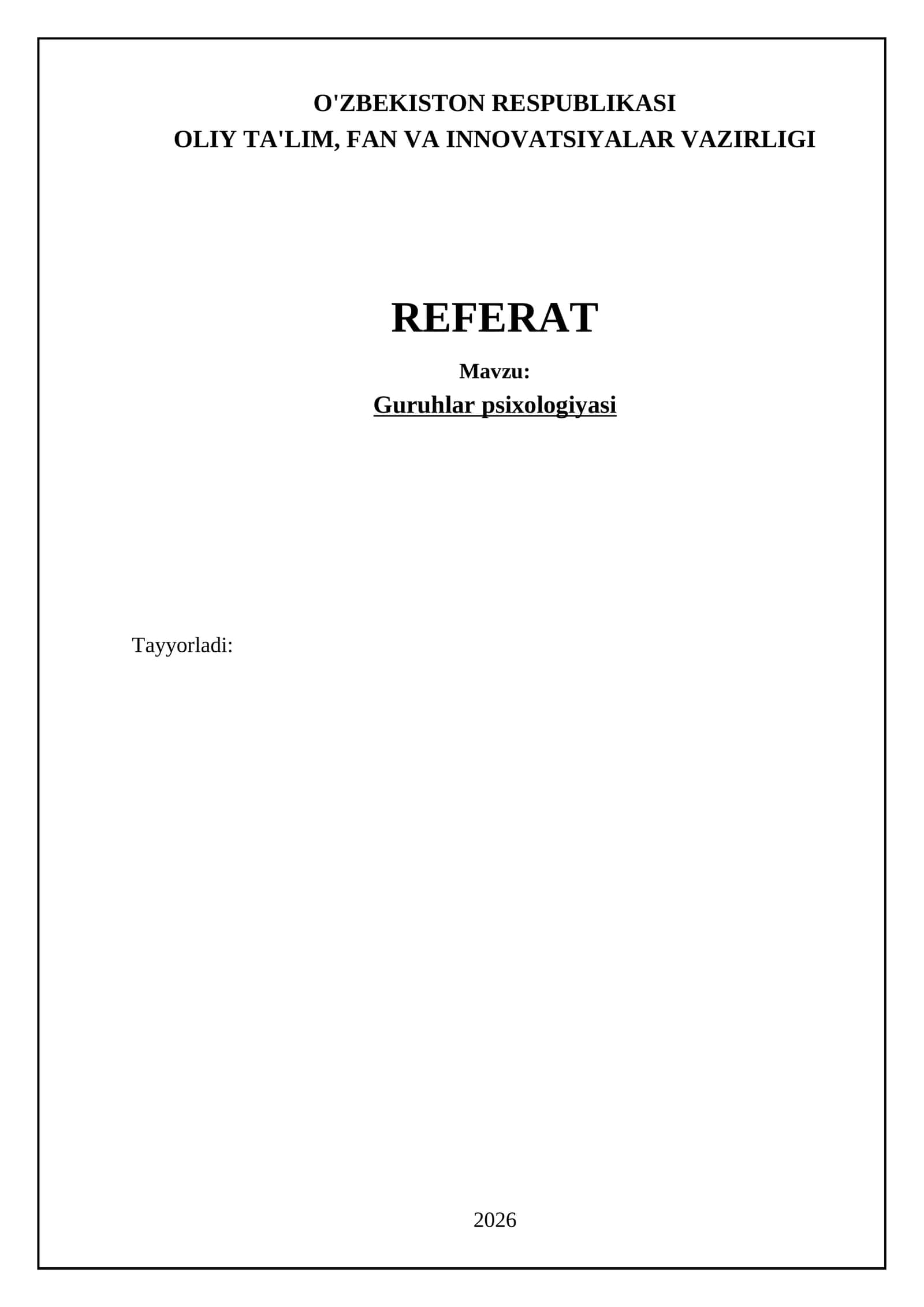 Guruhlar psixologiyasi 1