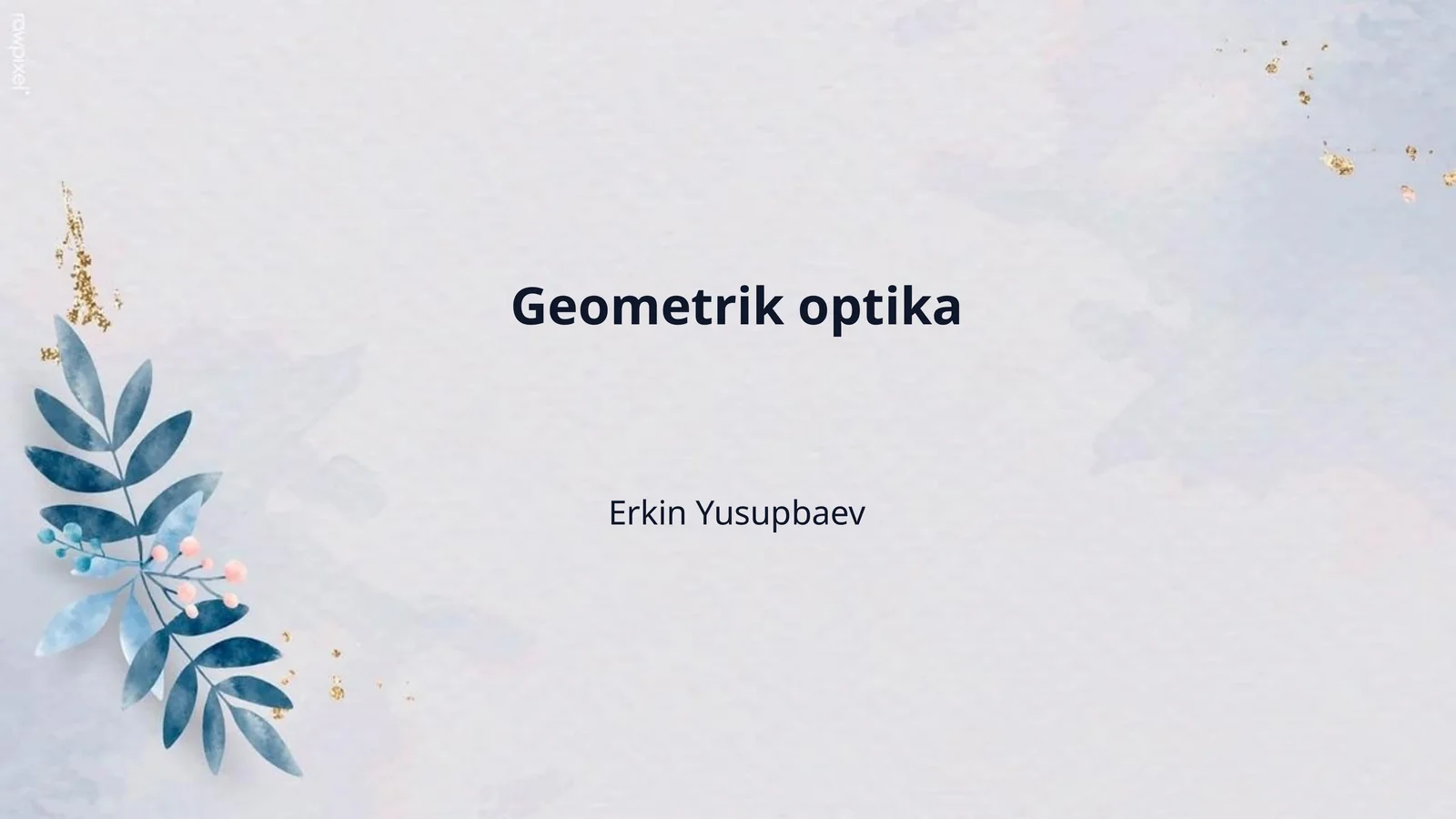 Geometrik optika 1