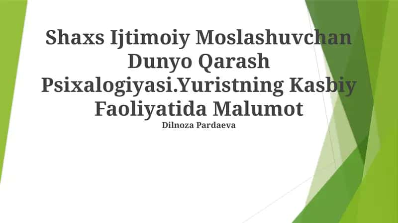 Kognitiv moslashuvchanlik psixologiyasi 1