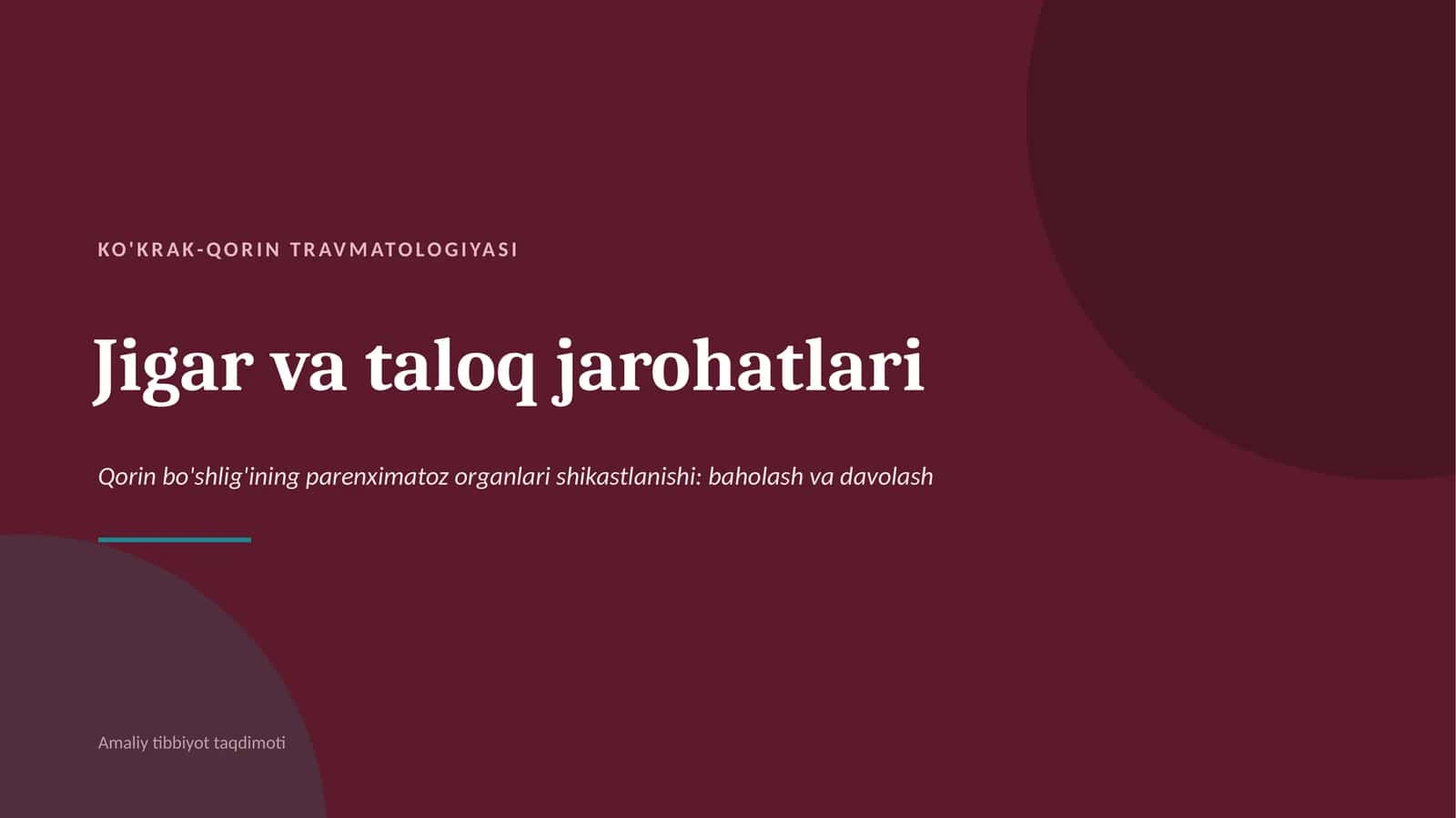 KO'KRAK-QORIN TRAVMATOLOGIYASI 1