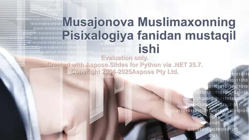 Ontogenezning Psixologik Xususiyatlari 1