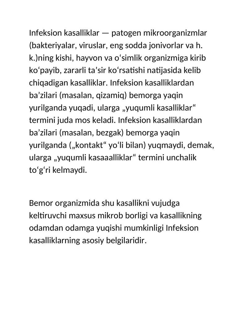 Infeksion kasalliklar 1