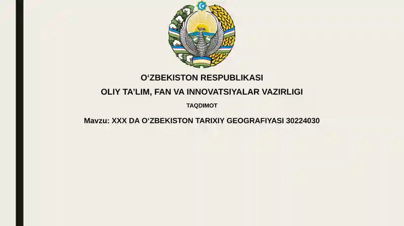 O'zbekiston Tarixiy Geografiyasi