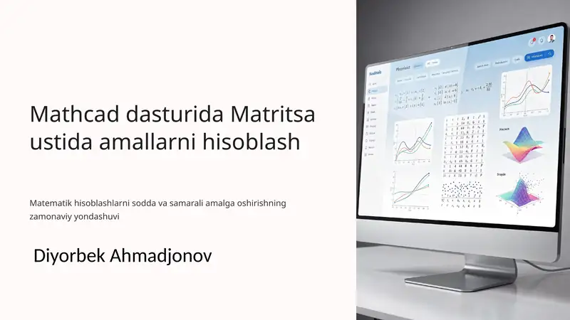 Mathcad dasturida Matritsa ustida amallarni hisoblash 1