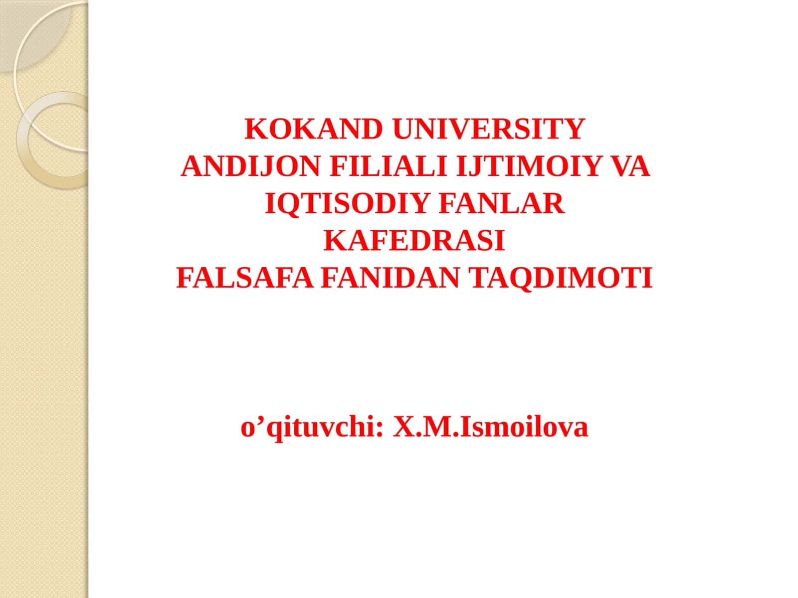 Jamaat falsafasi 1