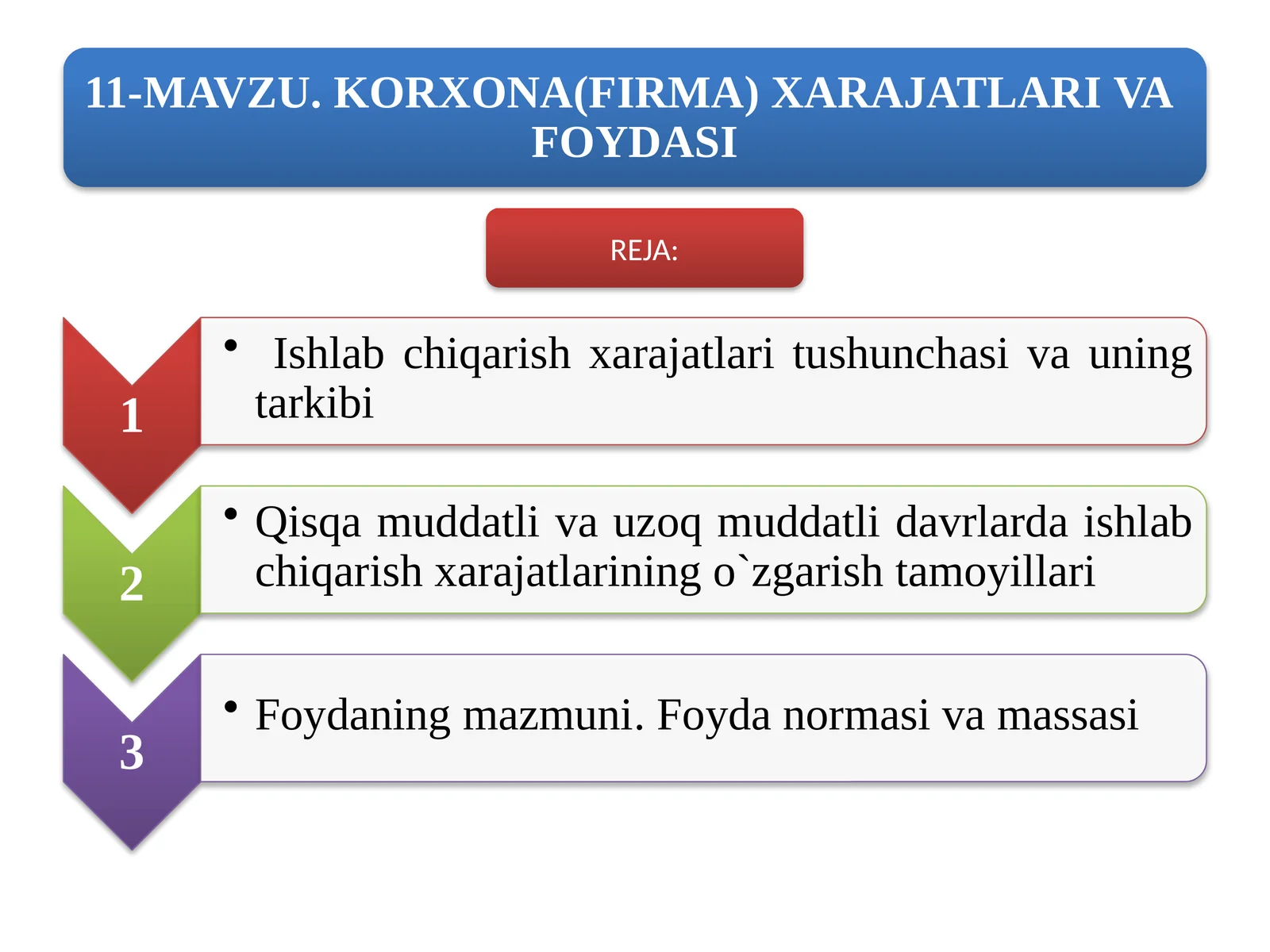 Xarajatlar 1