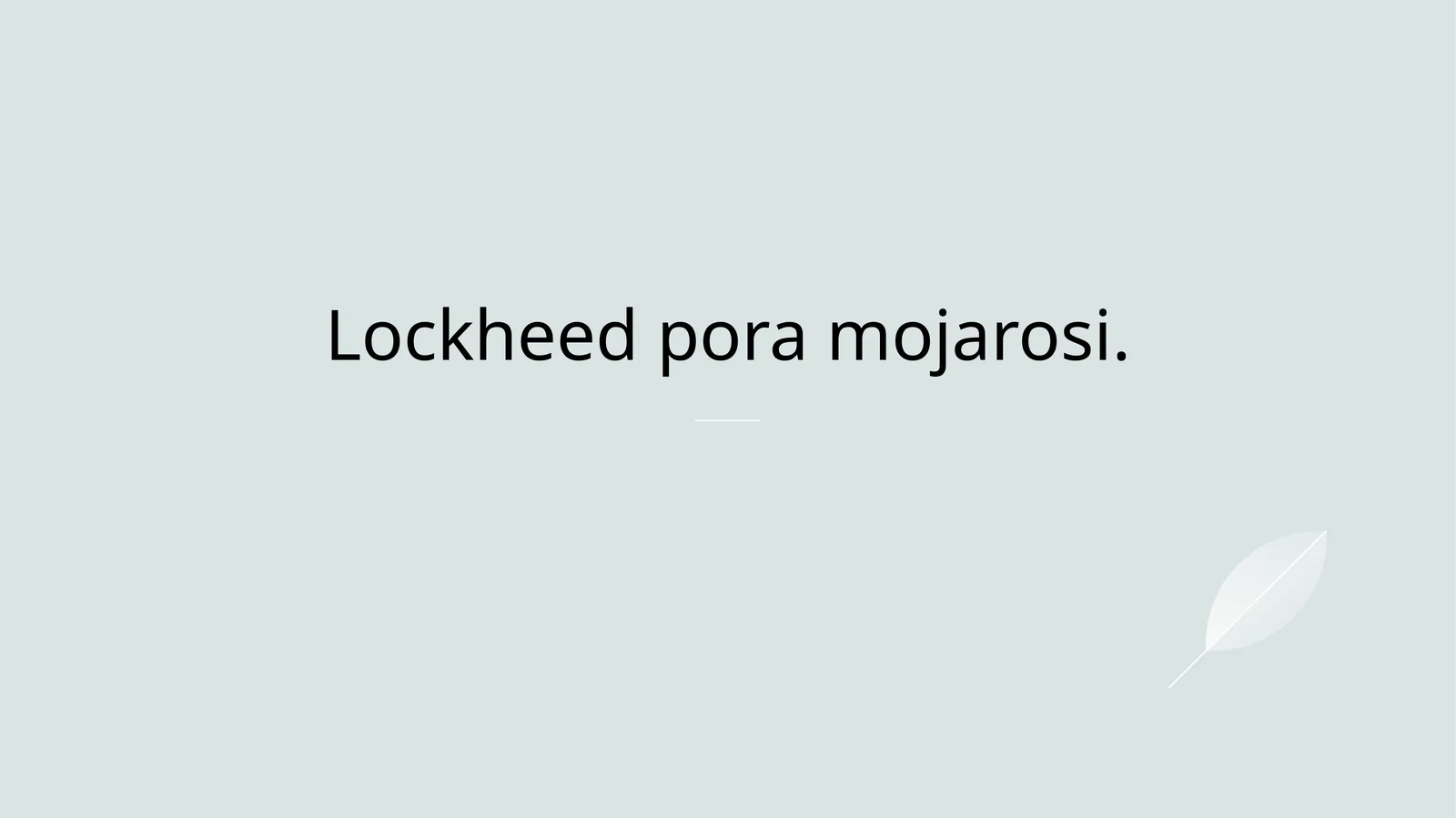 Lockheed pora mojarosi 1