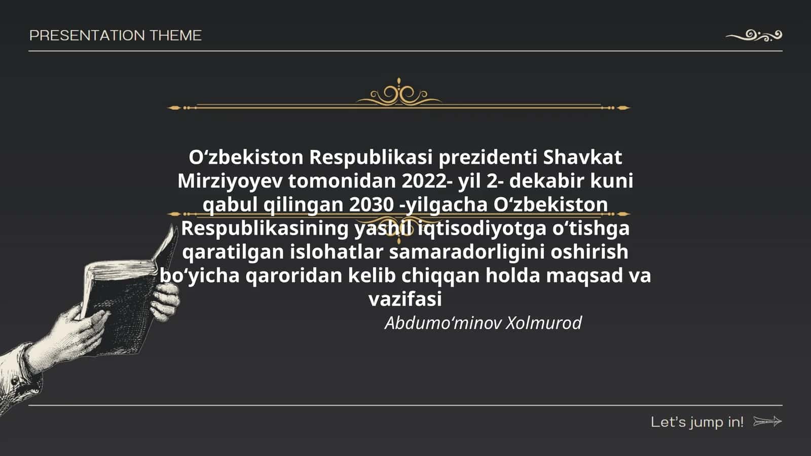 O'zbekiston Respublikasining Yashil Iqtisodiyotga O'tishga Qaratilgan Islohatlar 1