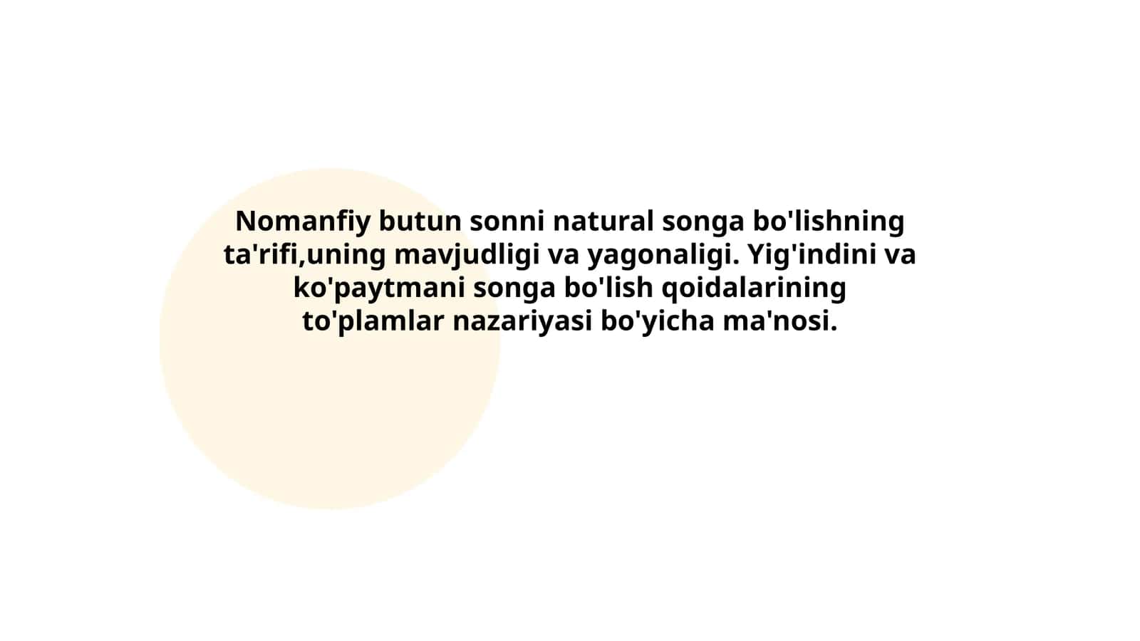Nomanfiy butun sonni natural songa bo'lishning ta'rifi 1