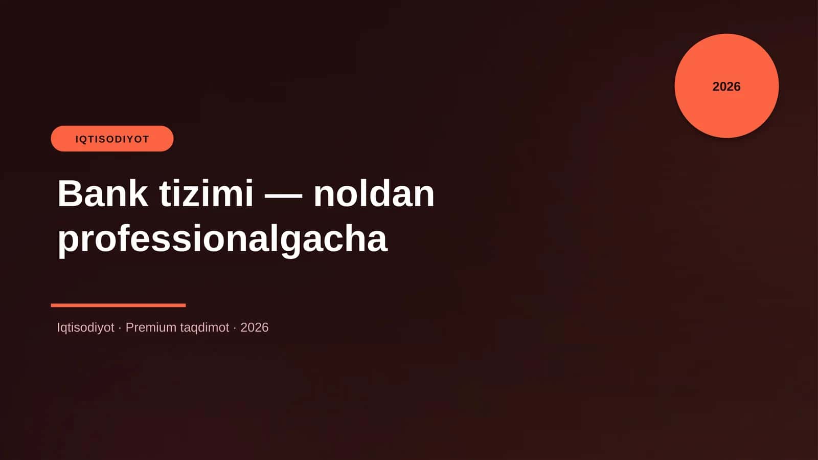Bank tizimi — noldan professionalgacha 1