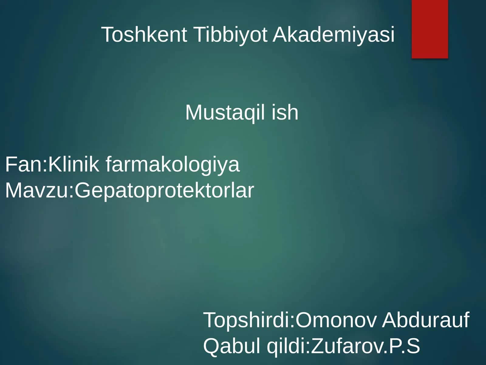 Gepatoprotektorlar 1