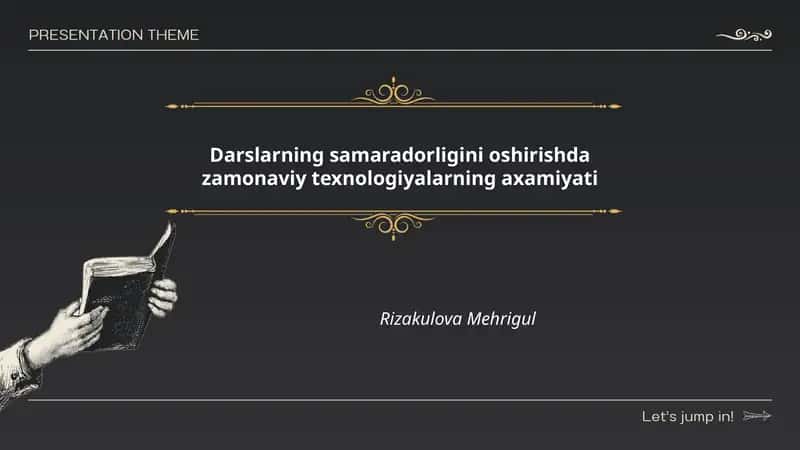 Darslarning samaradorligini oshirishda zamonaviy texnologiyalarning axamiyati 1