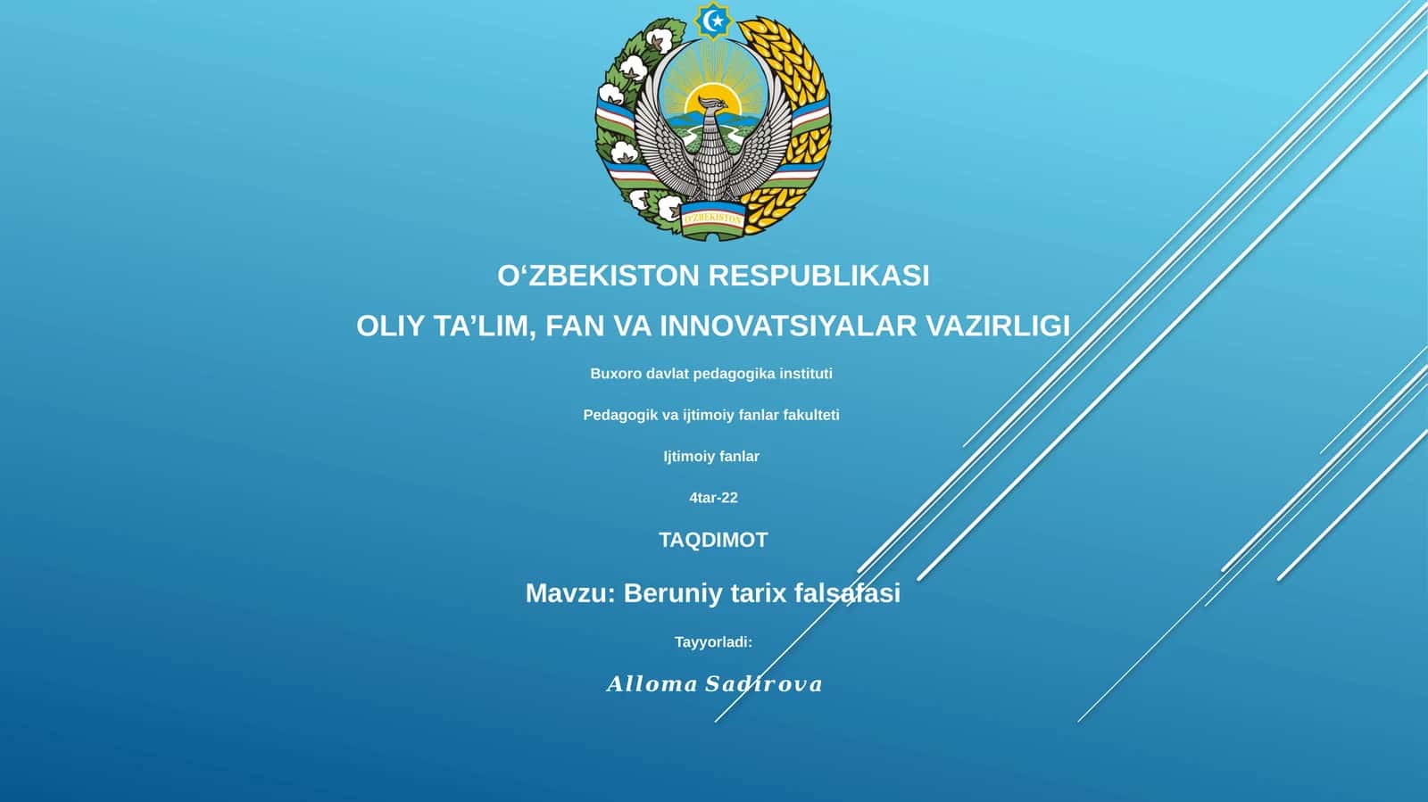 Beruniy tarix falsafasi 1